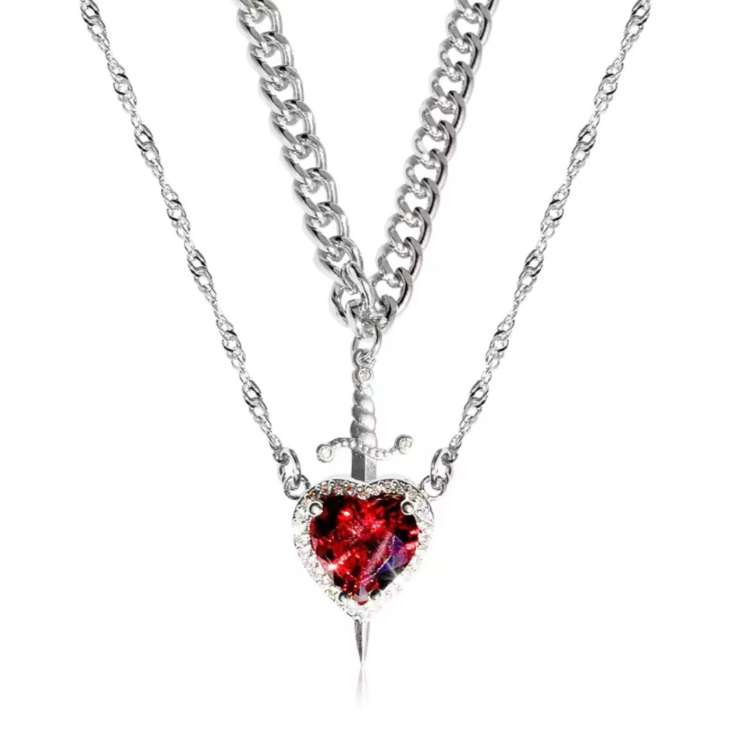 Heart and Sword Amorite Necklaces